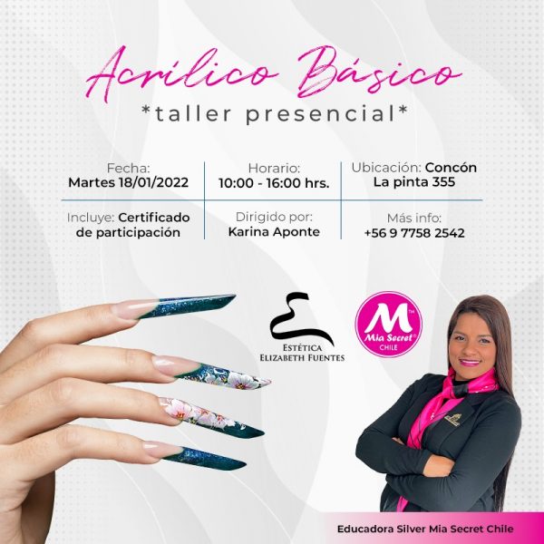 Acrílico Basico, Taller presencial